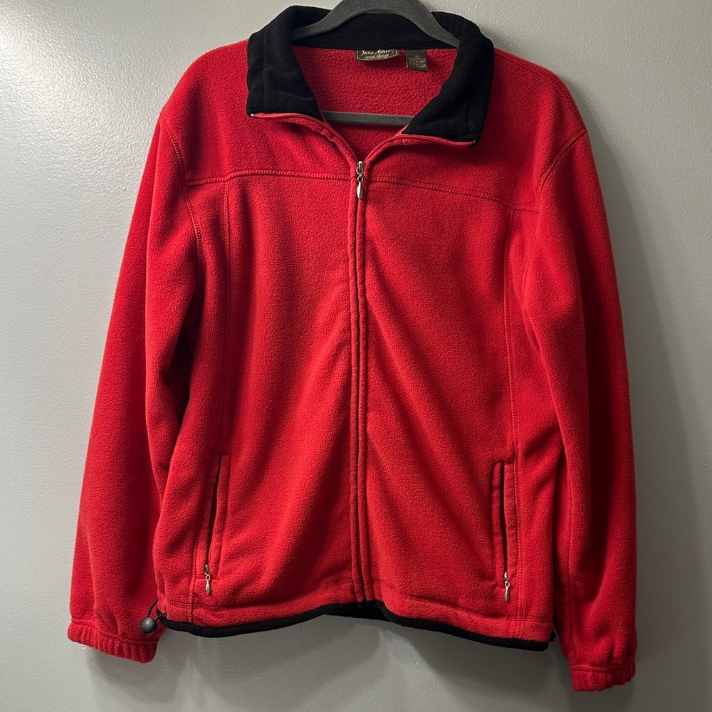 Jane Ashley Red and Black Fleece Jacket